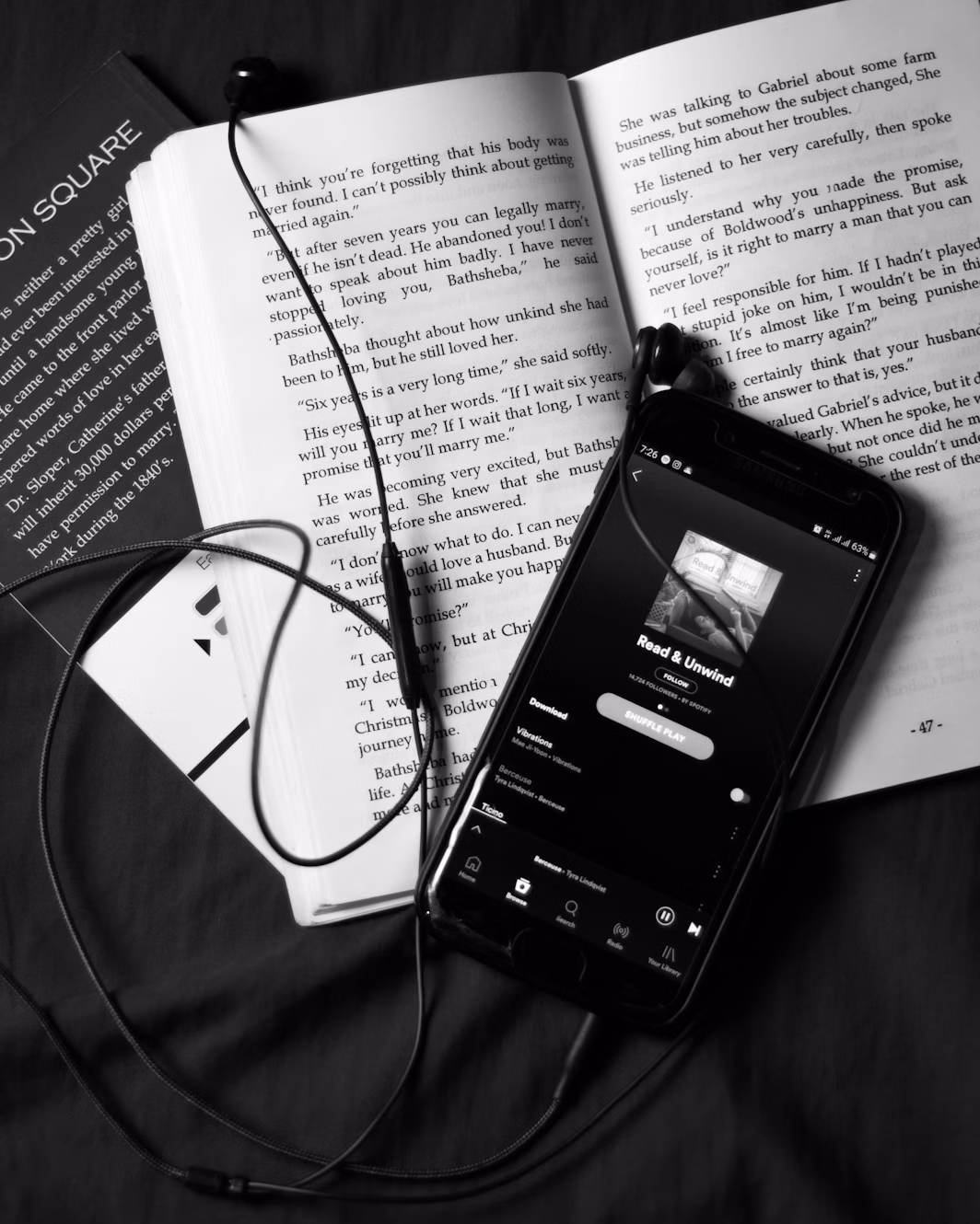 A black Android smartphone