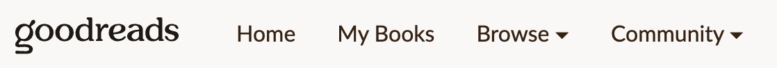 Open My Books from the Goodreads navigation
